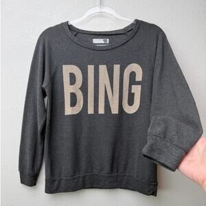 Anine Bing sweater gray graphic logo women US S crewneck